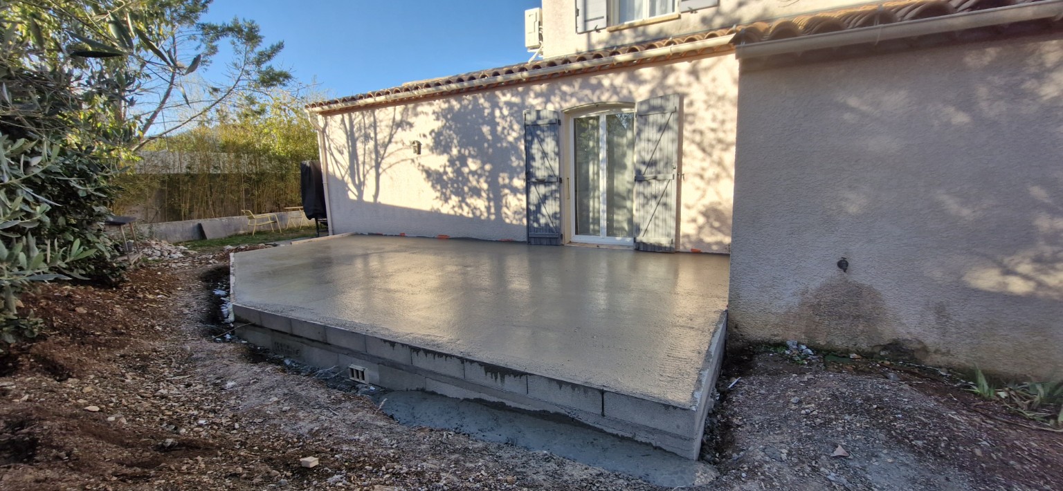Plancher poutrelles-hourdis terminé