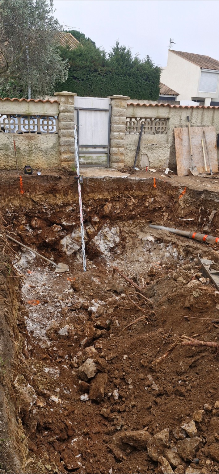 Terrassement et fouilles du chantier